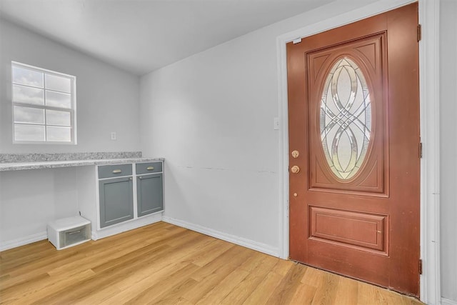 entrance foyer featuring light hardwood / wood-style flooring