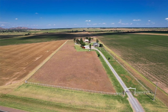 bird's eye view featuring a rural view