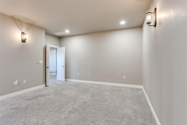 3910 Sienna Rdg, Newcastle, OK 73065 - empty room with light colored carpet, recessed lighting, and baseboards