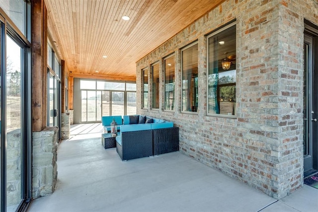 3910 Sienna Rdg, Newcastle, OK 73065 - unfurnished sunroom with an outdoor hangout area