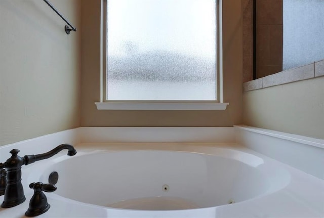 bathroom featuring a washtub