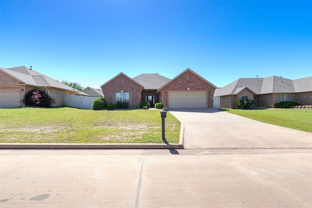 2016 Lantana Cir, Shawnee, OK 74804 - ranch-style house with an attached garage, concrete driveway, and brick siding