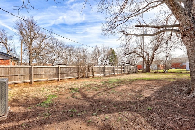 414 NW 50th St, Oklahoma City, OK 73118 - view of yard with fence and central air condition unit