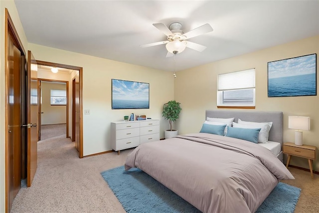 bedroom with ceiling fan