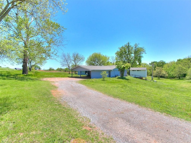17826 240th St, Washington, OK 73093 - ranch-style home with driveway and a front lawn