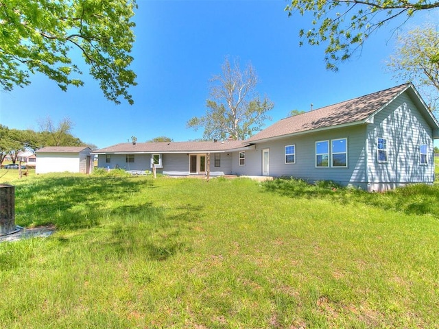17826 240th St, Washington, OK 73093 - back of house featuring a lawn