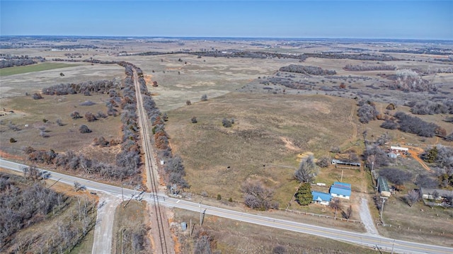 bird's eye view with a rural view