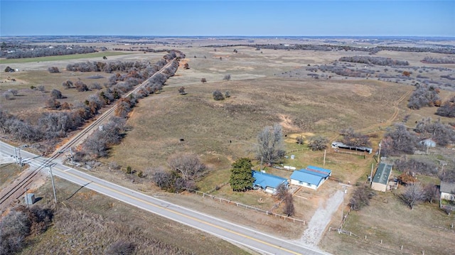 bird's eye view with a rural view