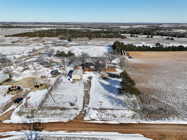 view of snowy aerial view