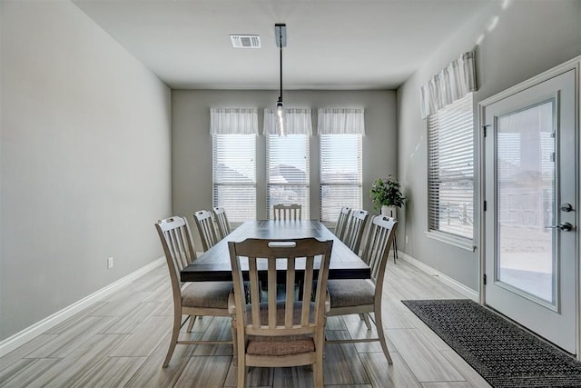 view of dining area