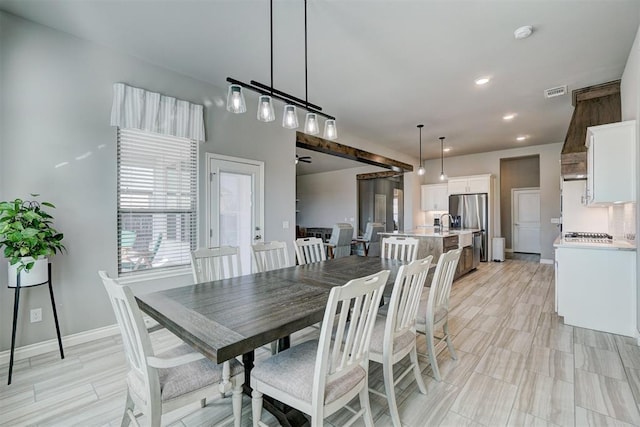 view of dining room