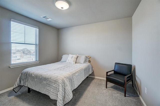 bedroom featuring carpet