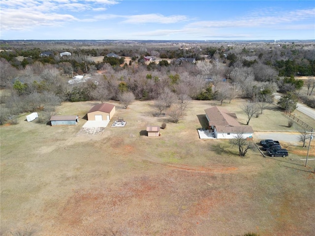 drone / aerial view featuring a rural view