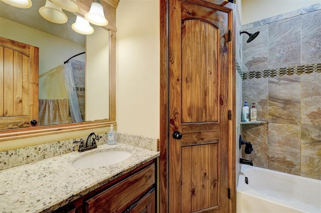 4220 Caribou St, Tuttle, OK 73089 - bathroom with shower / tub combo with curtain and vanity