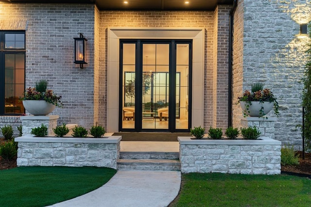20945 Alba Ct, Edmond, OK 73012 - property entrance with brick siding