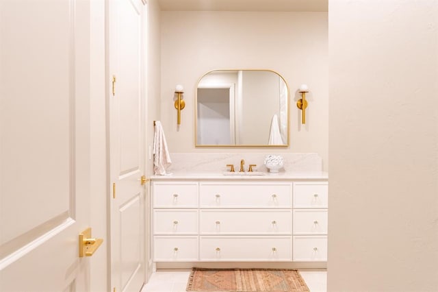20945 Alba Ct, Edmond, OK 73012 - bathroom with vanity and tile patterned flooring