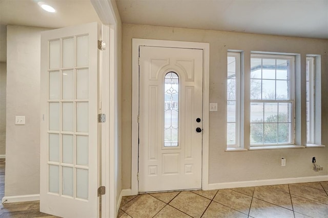 view of tiled entryway