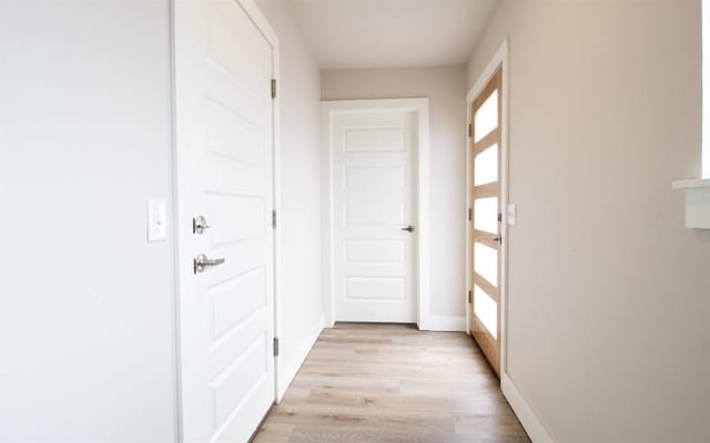 entryway featuring light hardwood / wood-style flooring