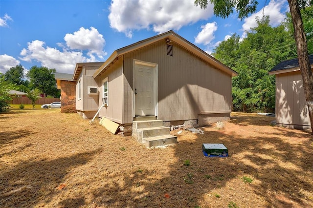 exterior space featuring entry steps