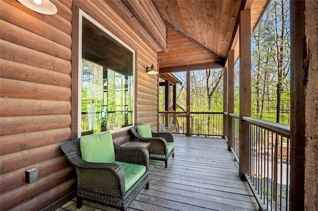 view of wooden deck