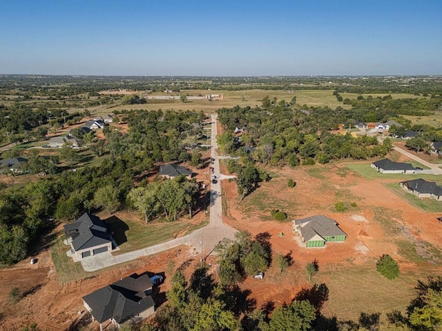 drone / aerial view with a rural view