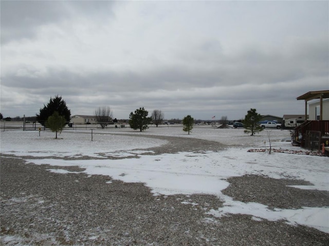 view of snowy yard