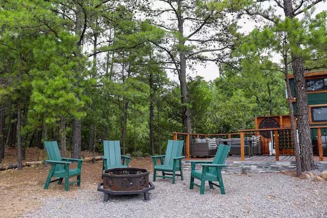 161720 N 4335th Rd, Clayton, OK 74536 - exterior space featuring a fire pit