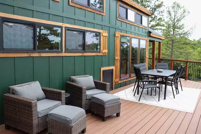161720 N 4335th Rd, Clayton, OK 74536 - deck featuring outdoor dining space
