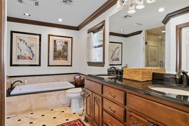 full bath featuring visible vents and a sink