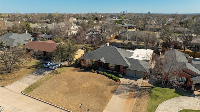 drone / aerial view with a residential view