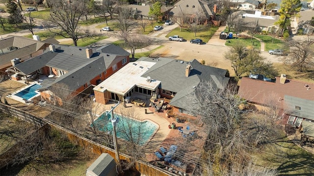 bird's eye view with a residential view