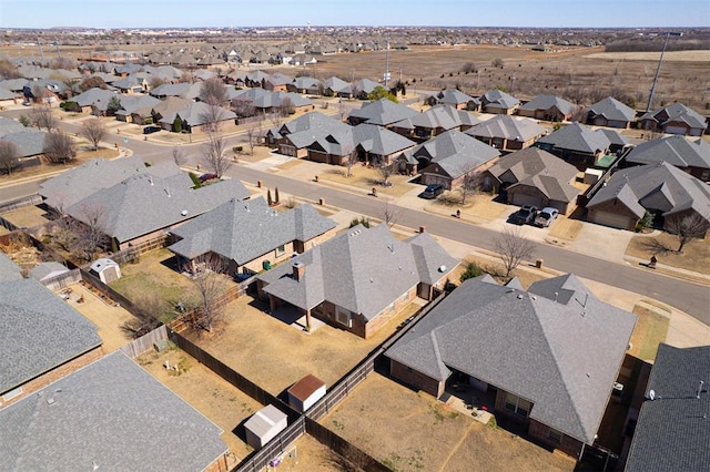 bird's eye view with a residential view