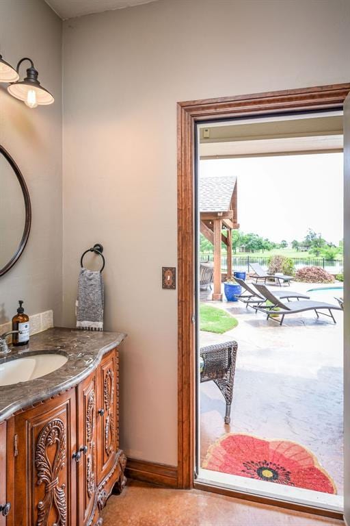 bathroom with vanity