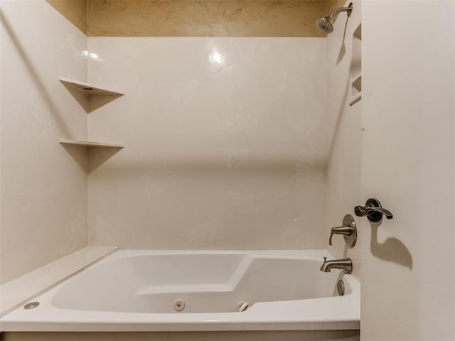 full bath featuring washtub / shower combination