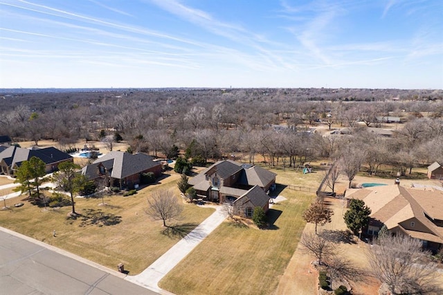 aerial view featuring a residential view