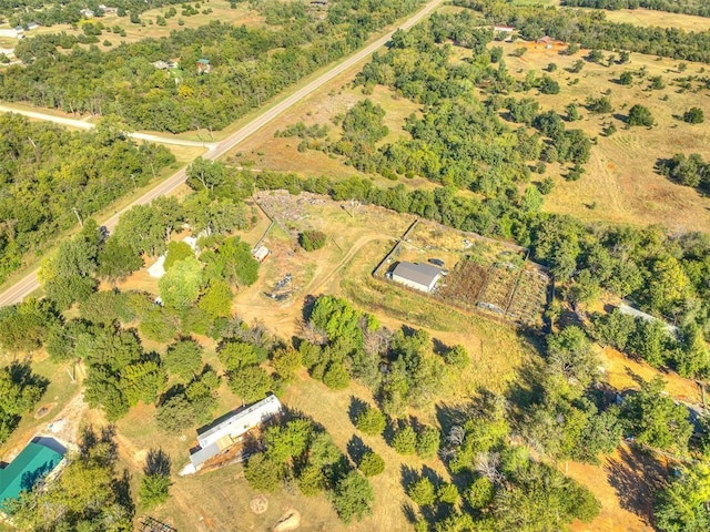 drone / aerial view with a rural view