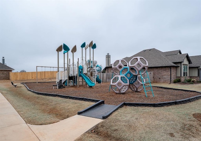 community playground featuring fence