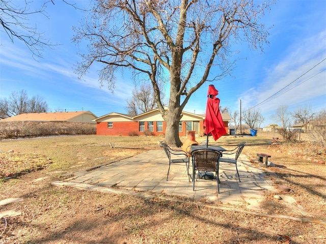 view of yard featuring a patio area