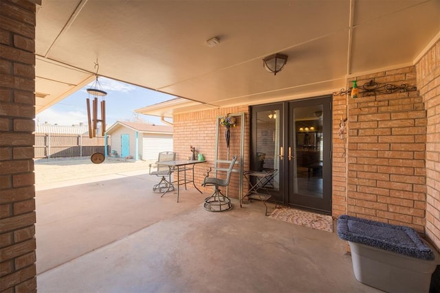 view of patio with fence