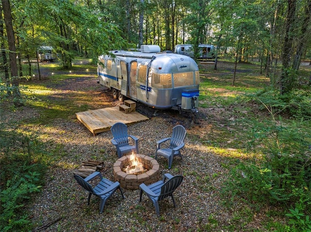 details featuring an outdoor fire pit