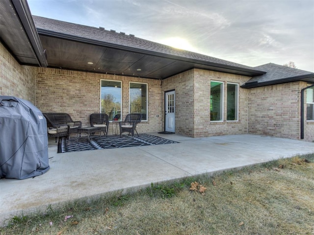 view of patio / terrace featuring grilling area