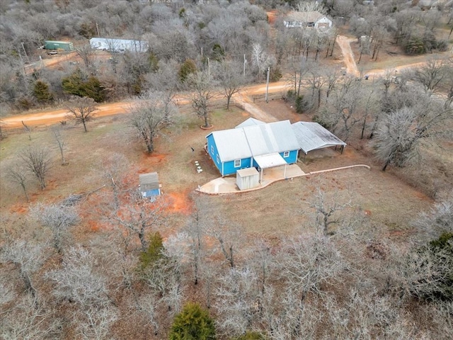 bird's eye view featuring a rural view