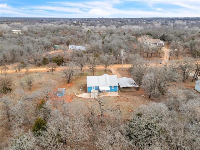 drone / aerial view featuring a rural view