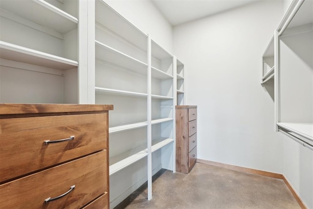 view of walk in closet