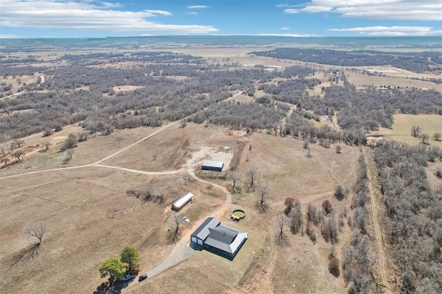 drone / aerial view featuring a rural view