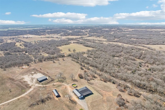 aerial view with a rural view and view of desert