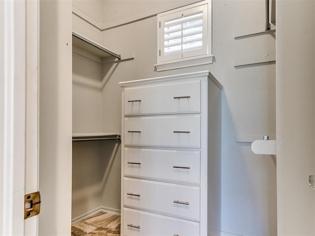 view of walk in closet