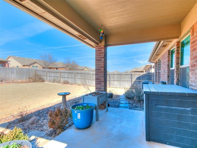 view of patio / terrace featuring a fenced backyard