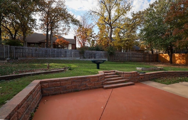 view of patio with a fenced backyard