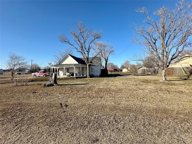 exterior space with fence